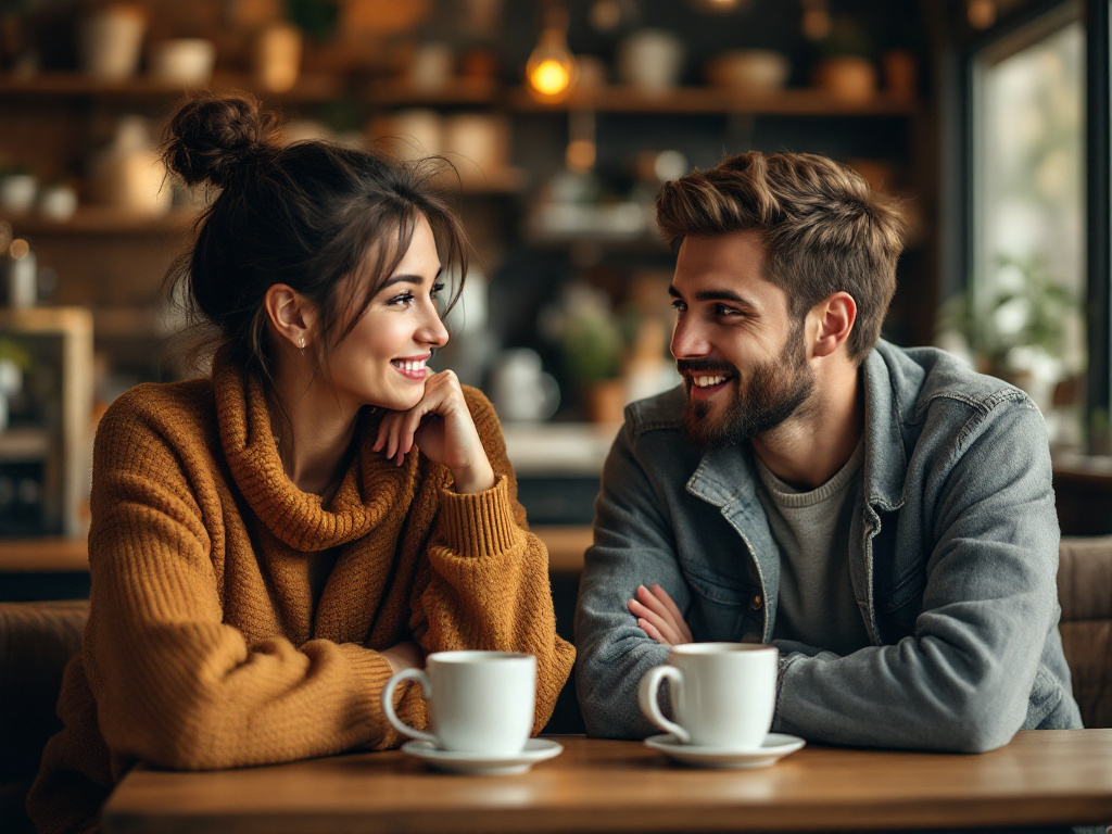 Dos Amigos en la Cafetería