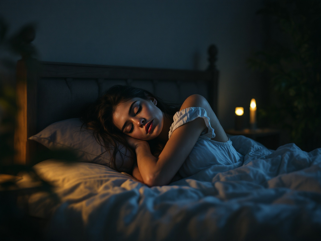 Persona Cansada Preparándose para Dormir