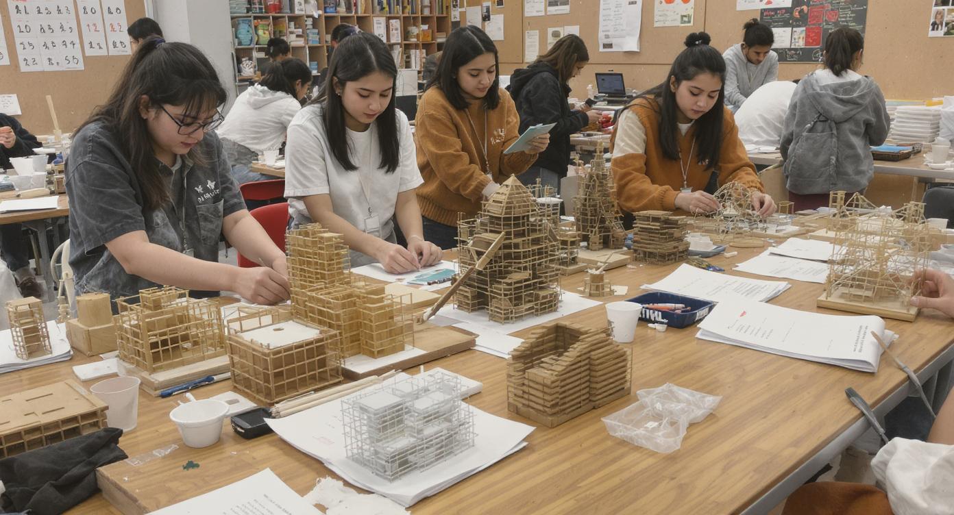 Taller práctico sobre creación de maquetas en una escuela