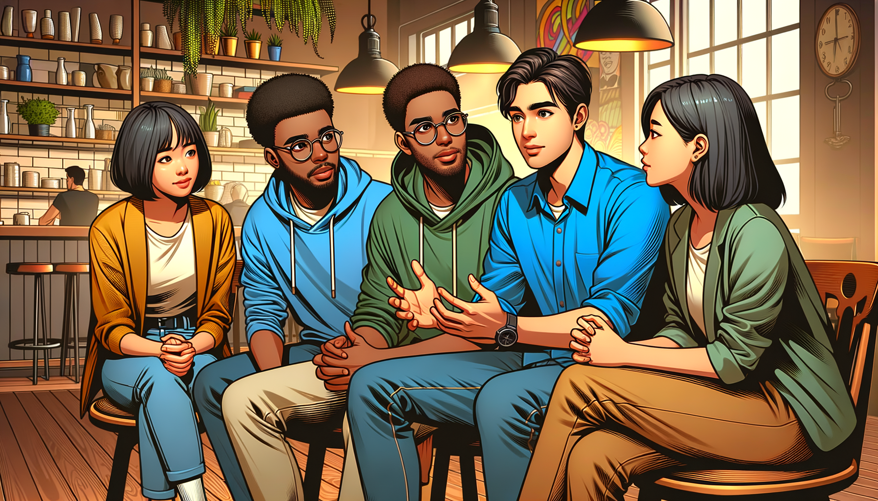 Friends chatting and one friend asks to be included in future plans