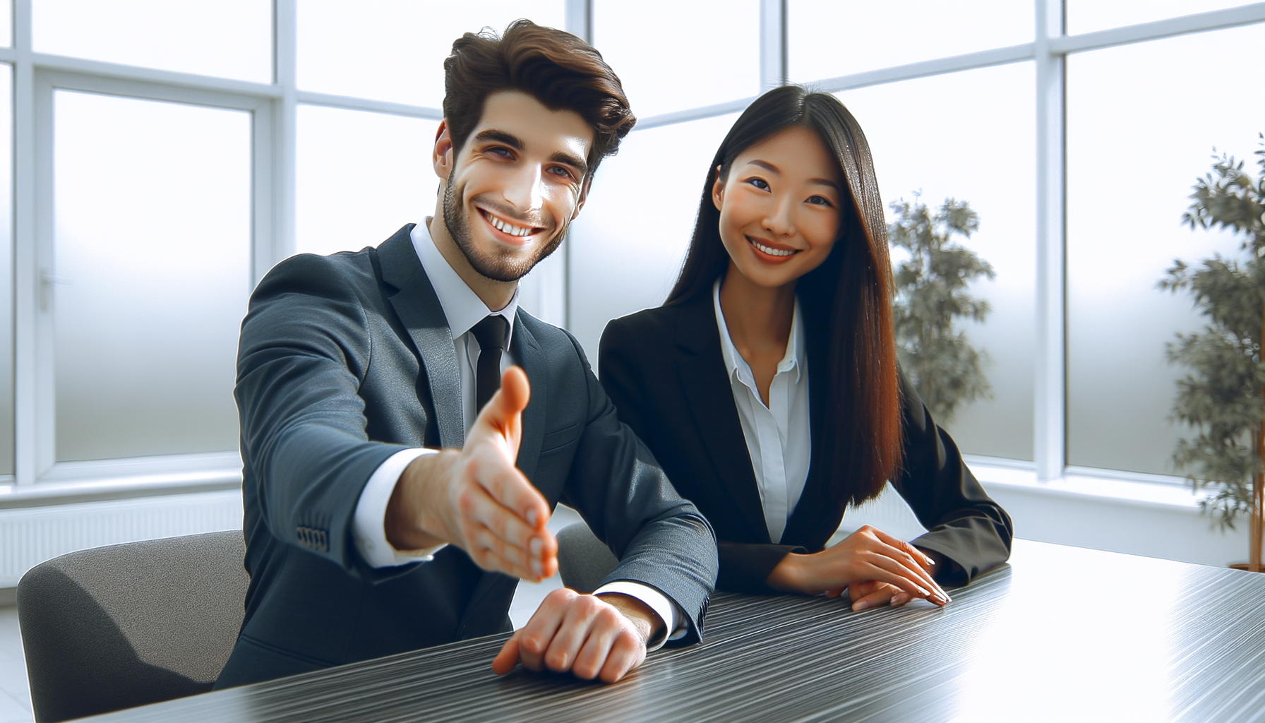 Professional setting handshake
