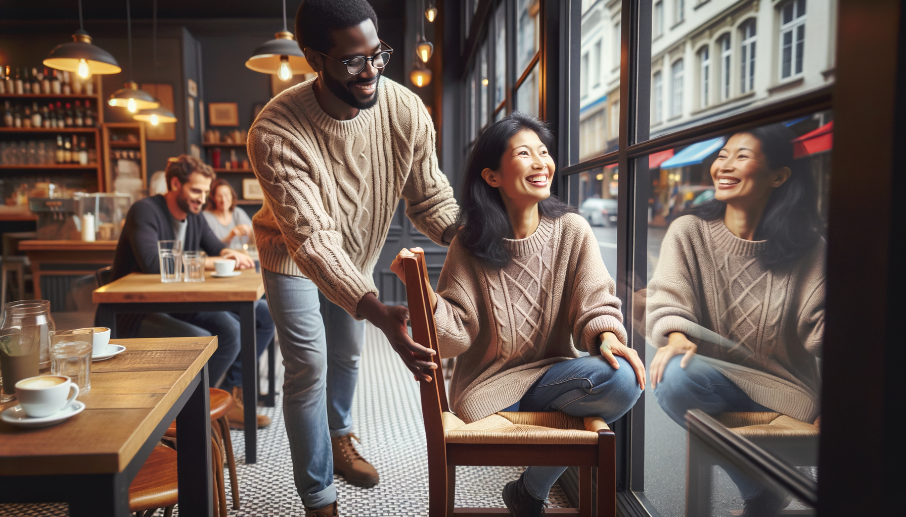 Pidiendo ayuda en una cafetería