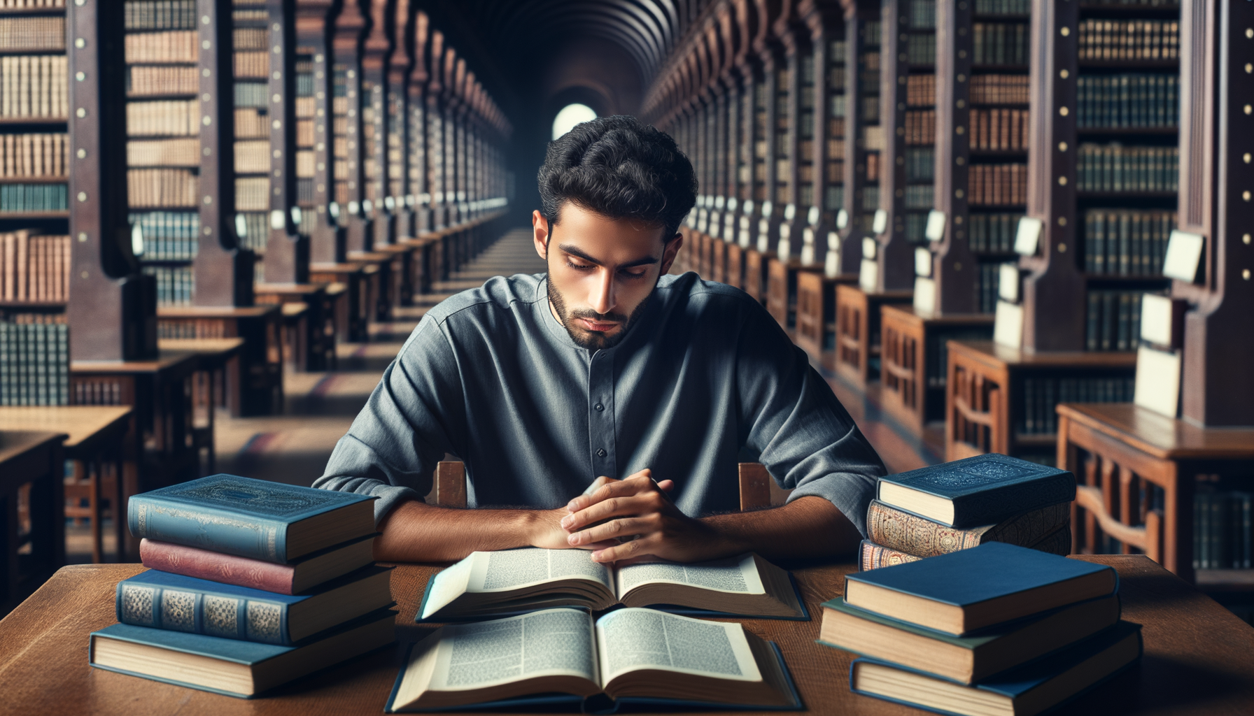 Estudiante investigando
