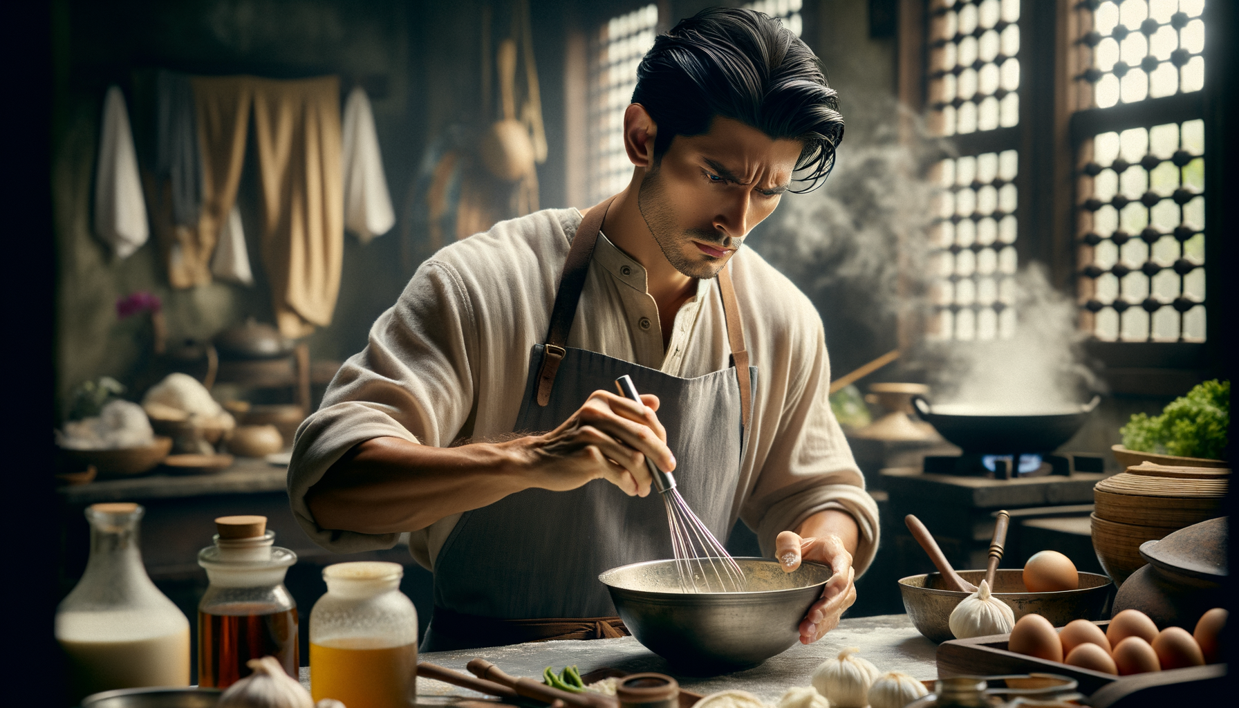 A person cooking in a kitchen aiming to improve their cooking skills