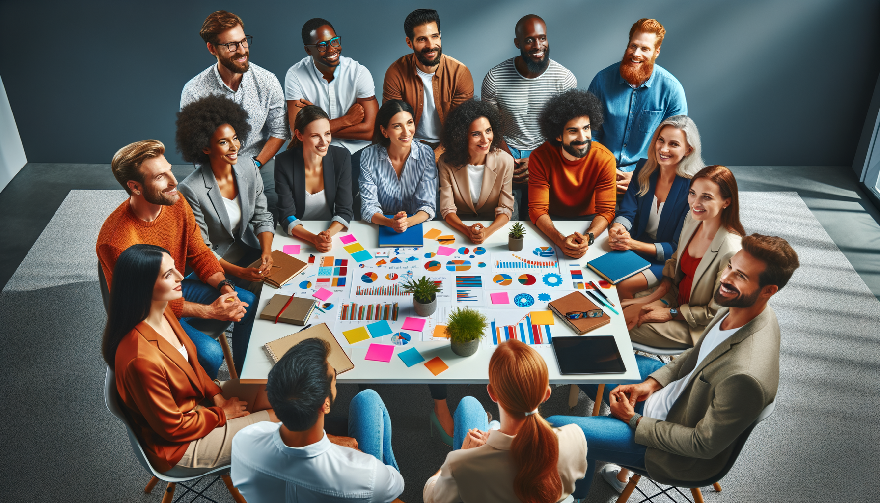 Reunión de equipo en una oficina