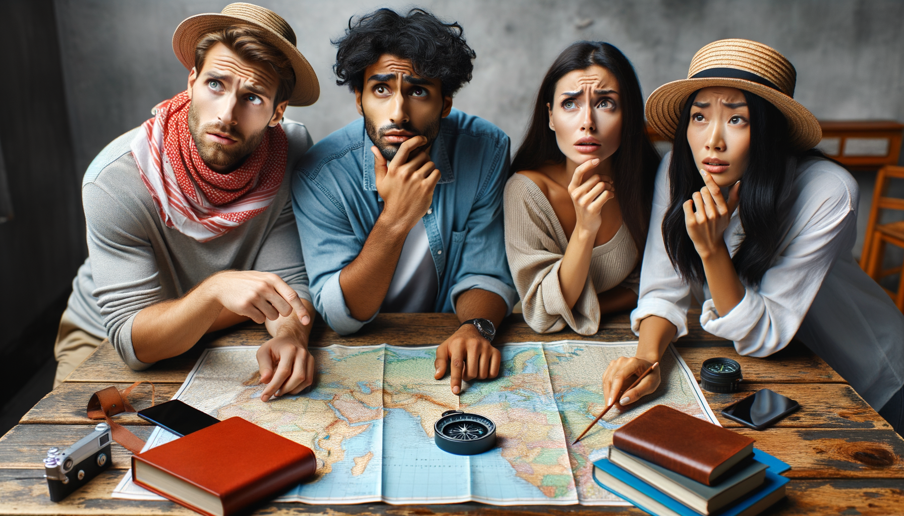 A group of friends planning a trip