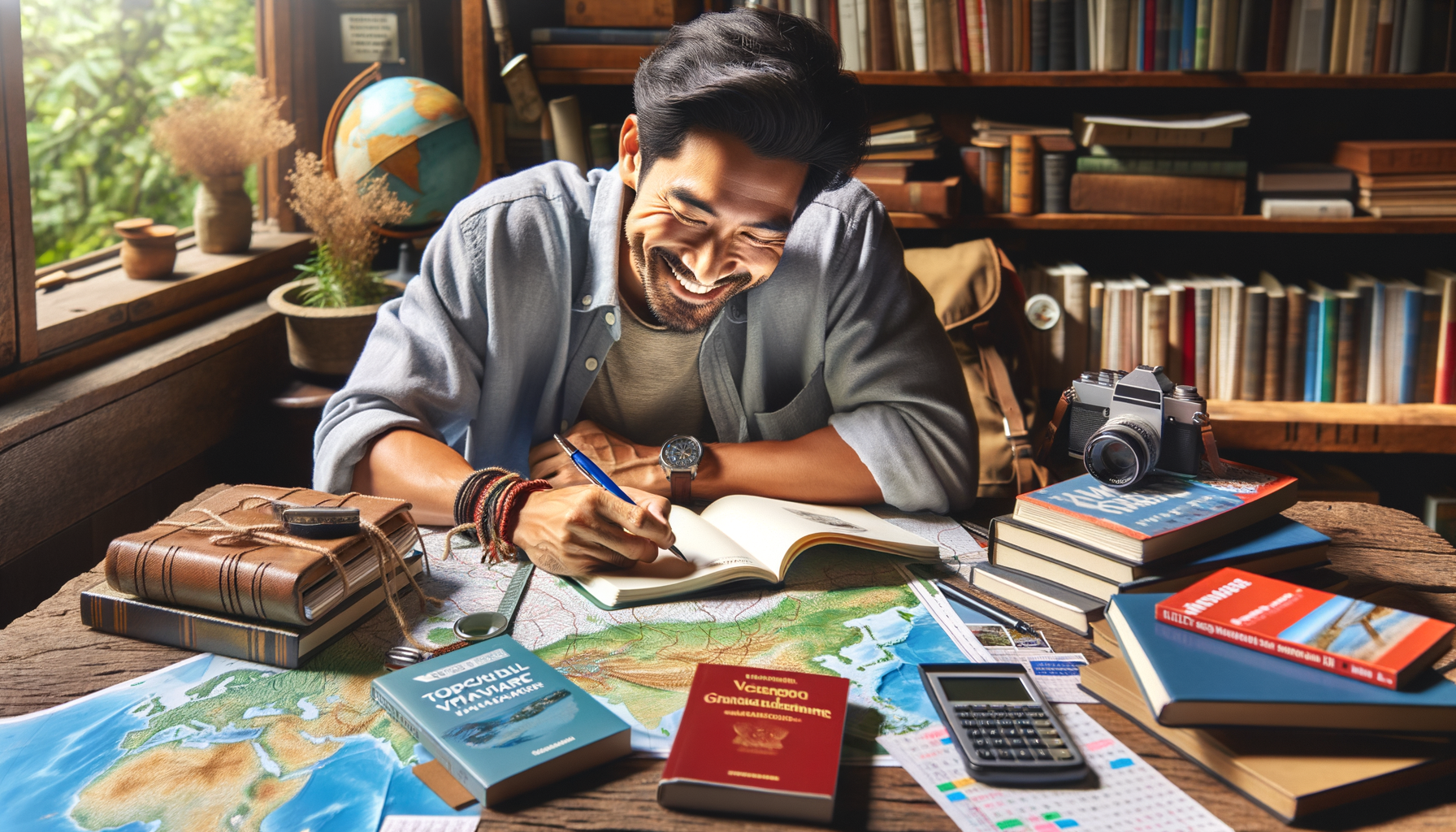 persona planificando unas vacaciones cuidadosamente