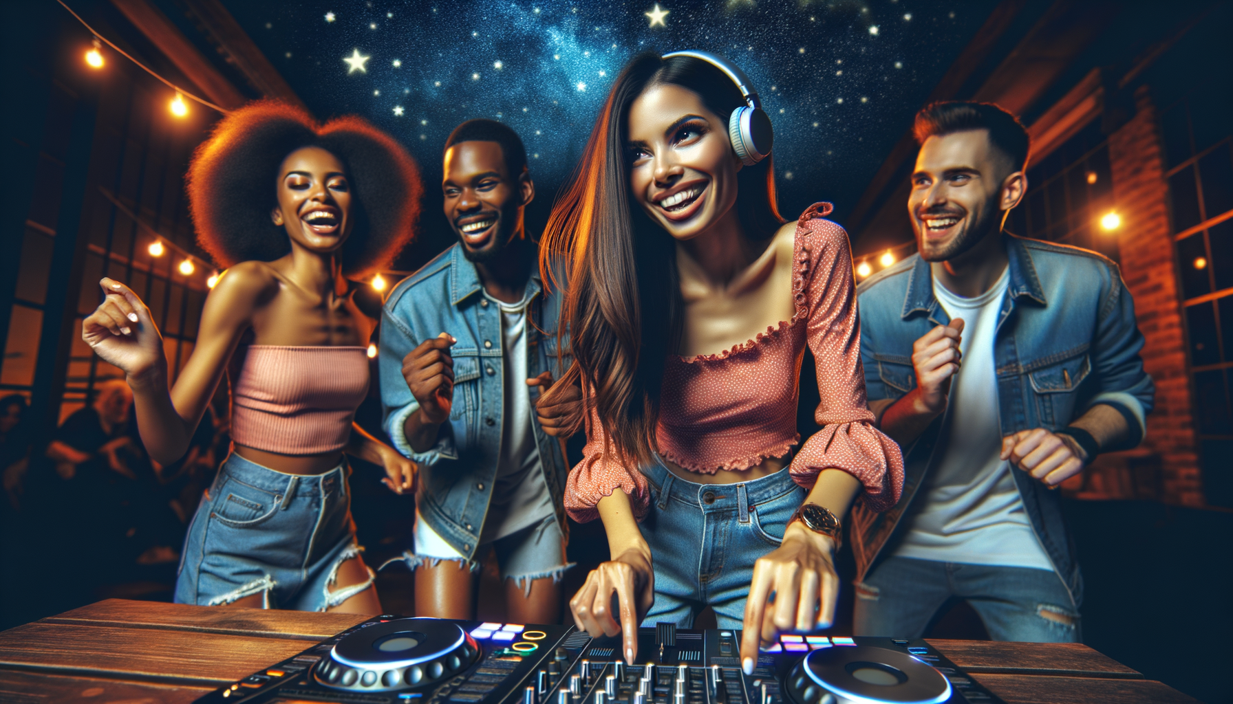 Fiesta animada con música alegre