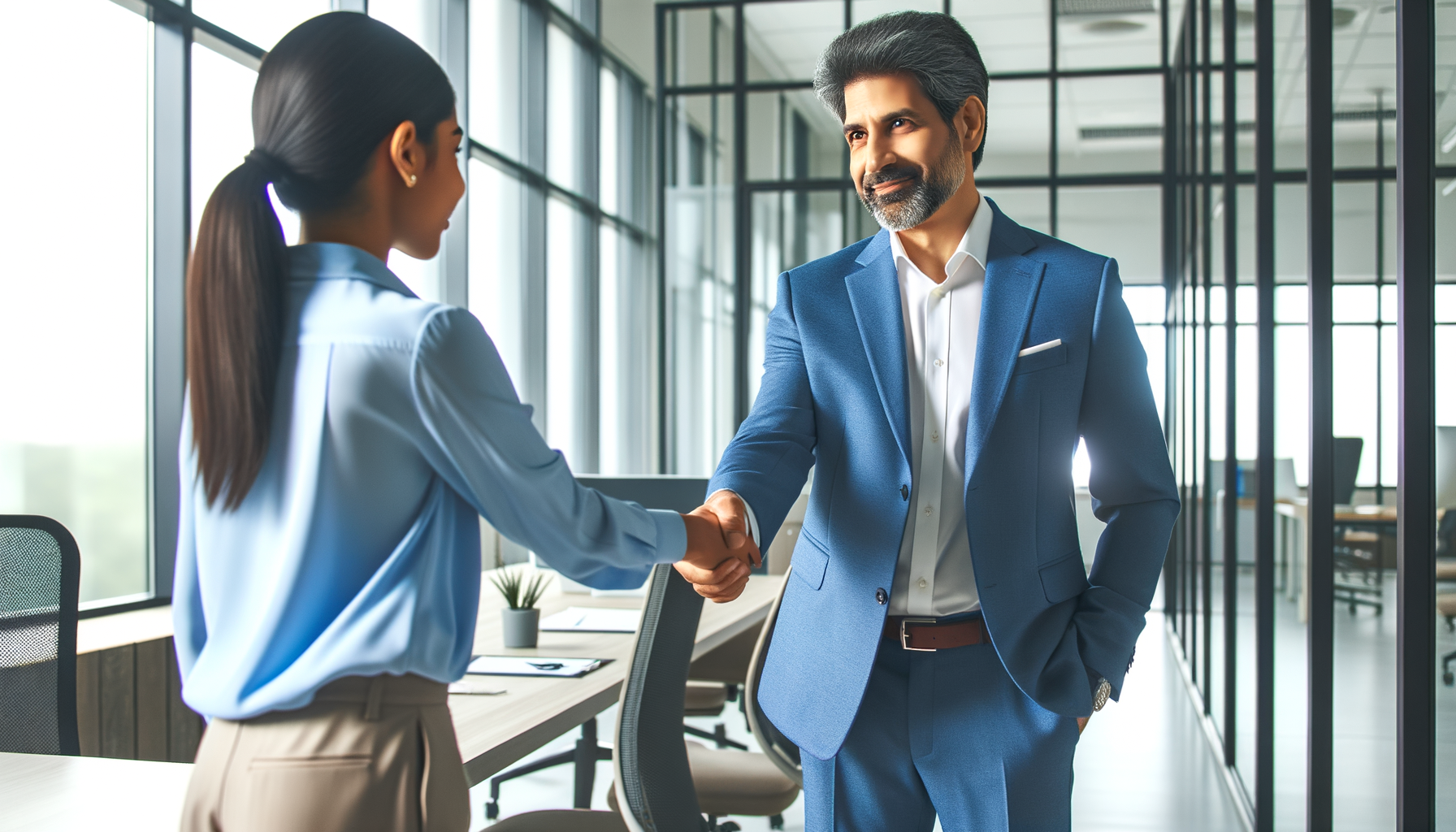 Profesional asumiendo un nuevo cargo en el trabajo