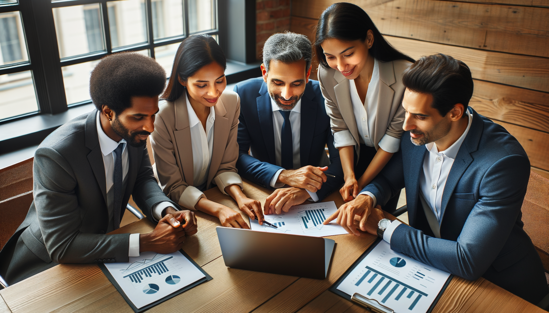 Reunión profesional adaptando una presentación para un cliente