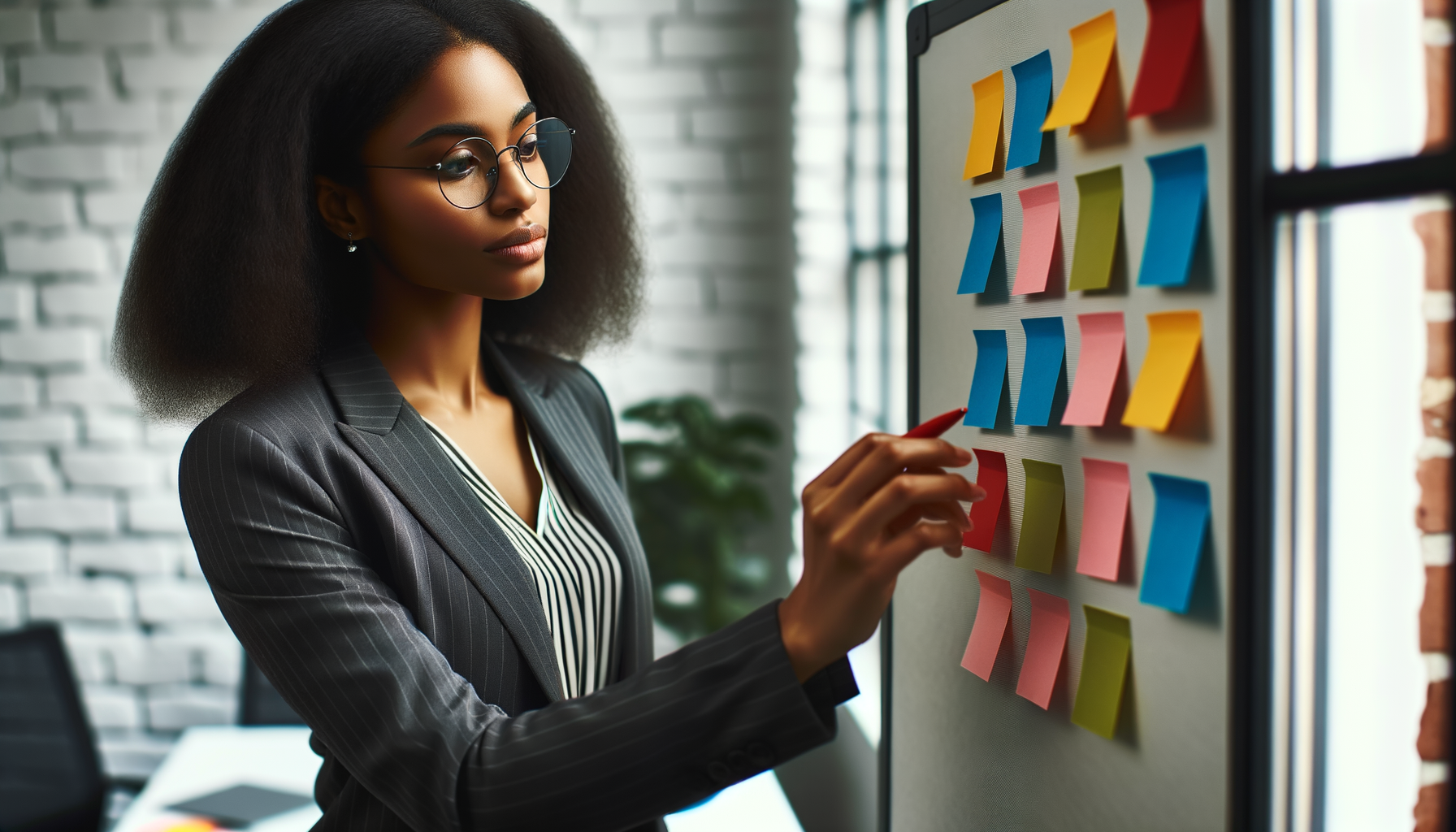 Profesional organizando tareas en la oficina