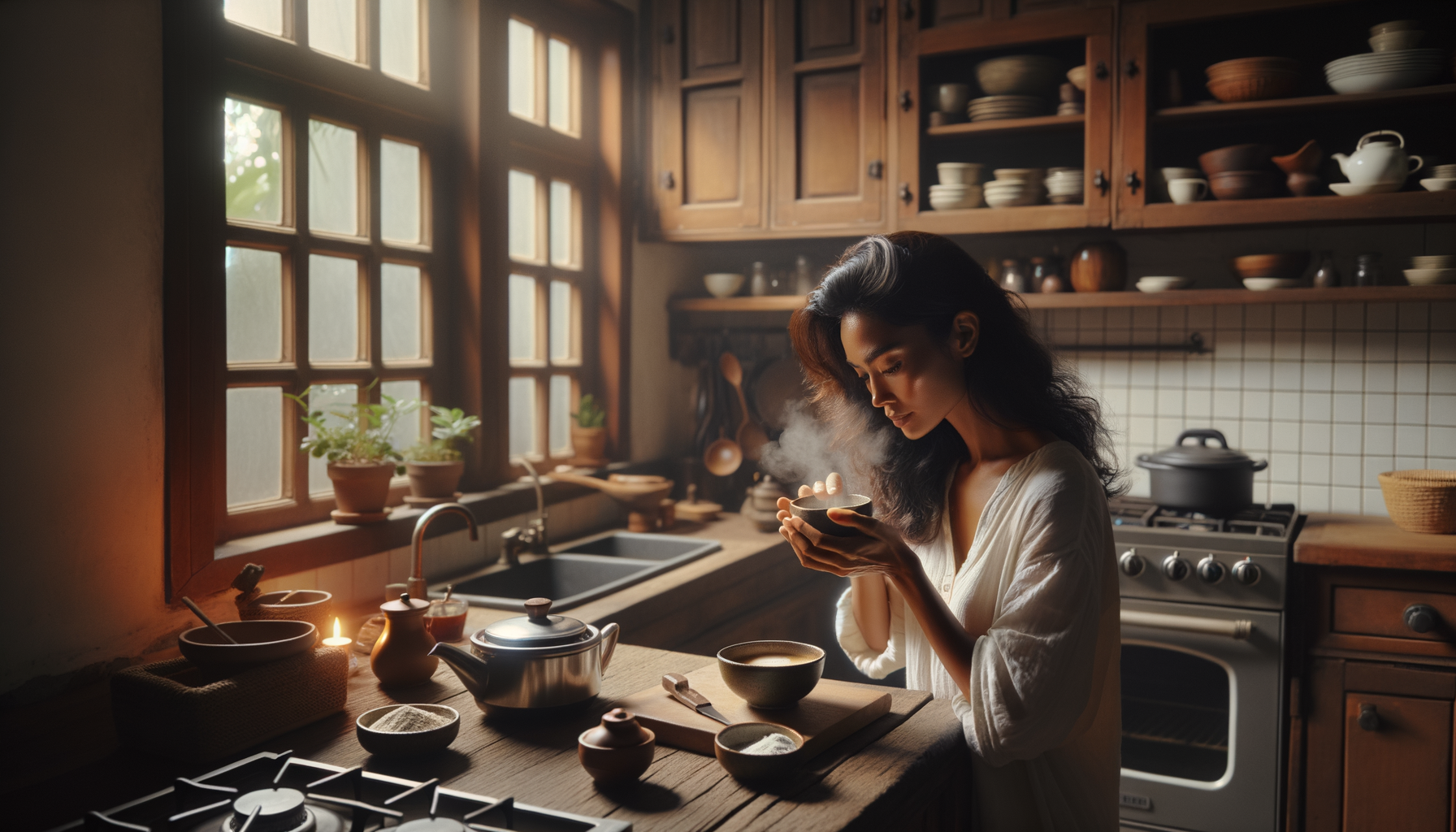 Persona ajustando ingredientes en una taza de café para perfeccionar la receta