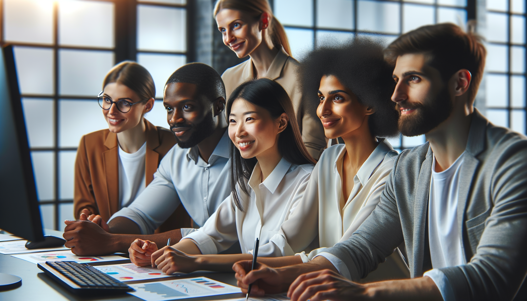 Equipo de trabajo unido superando una crisis